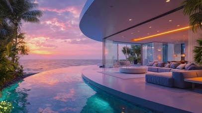 唯美的海边别墅