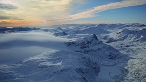 航拍雪景 自然风光