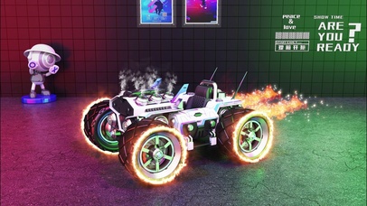 4K雷诺四驱车炫酷发光火焰跑车