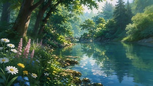 森间静水湖畔