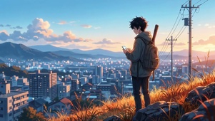 山坡上的少年