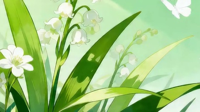 护眼花草树树木带鱼屏