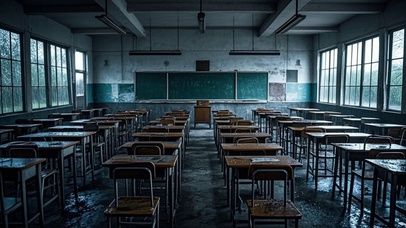 【雨景】废弃的教室