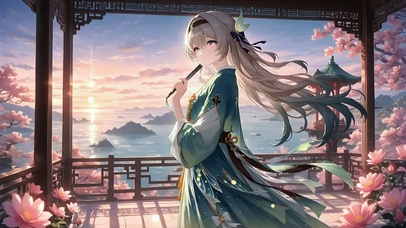 流萤丨高阁眺海丨