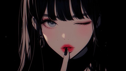 性感眨眼美女壁纸