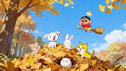 童趣秋日银杏狂欢