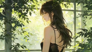 治愈吊带裙女孩