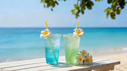 海边气泡水