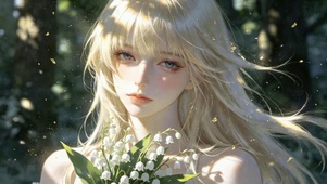 林间铃兰金发二次元美少女
