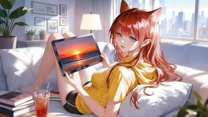 橘猫少女的落日时光