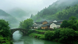 云雾山间