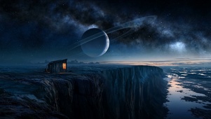 星空下木屋