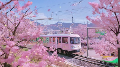 樱花火车