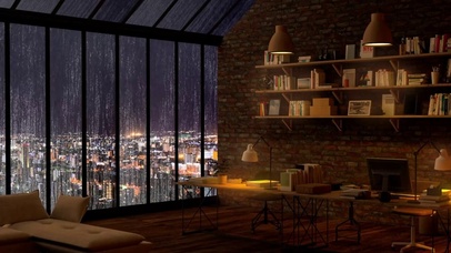 城市书房玻璃雨