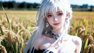 自然少女与幻想的田园邂逅