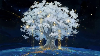 梦幻梨花树