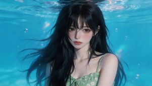 可爱长发女孩