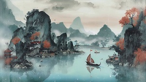 治愈古风插画