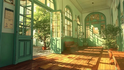 阳光清新建筑大厅