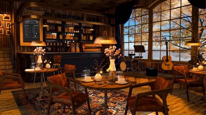 秋季舒适咖啡厅