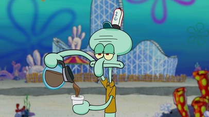 喝咖啡的章鱼哥