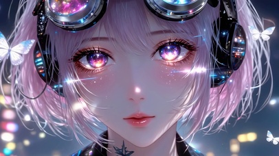 赛博美女会说话的眼睛