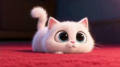 红毯上的可爱小猫