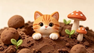 可爱小橘猫