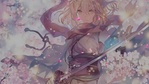 女剑士雨樱花