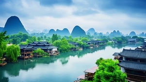 古镇山水美景