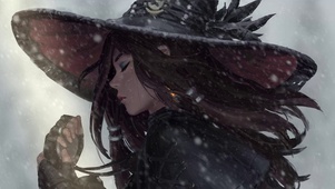 雪中少女