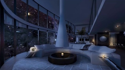 宇宙太空船起居室