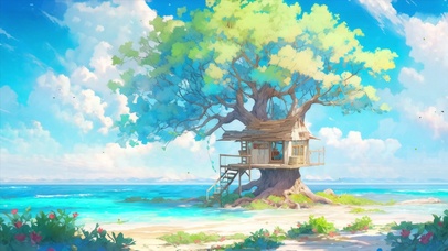 唯美海边小屋