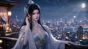 月夜都市古风女神