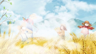 二十四节气卡通夏季夏日夏天芒种