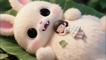 大兔床好舒服啊