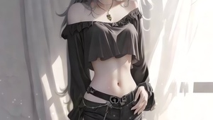 时尚窗边美女