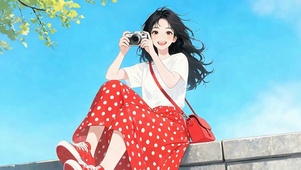 拍照女孩