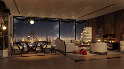 冬季城市圣诞屋