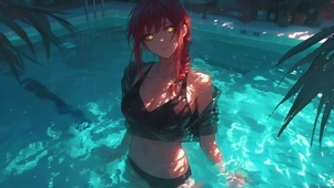 泳池美女