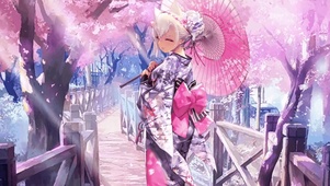 樱花和服少女