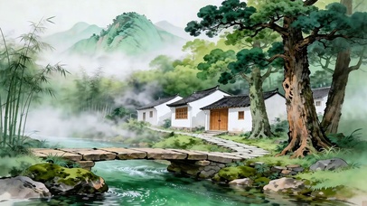 竹影清溪乡村