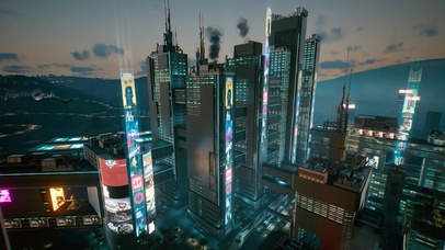 震撼的霓虹城市