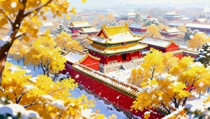 紫禁城冬雪