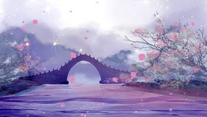 樱花树下相思桥