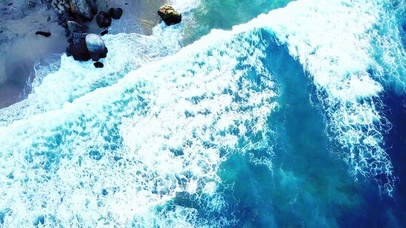 4K唯美俯瞰海浪