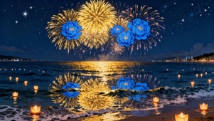 河边烟花