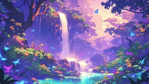 梦幻森林瀑布