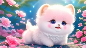 可爱博美犬