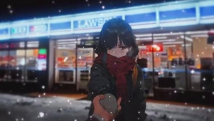 雪中少女